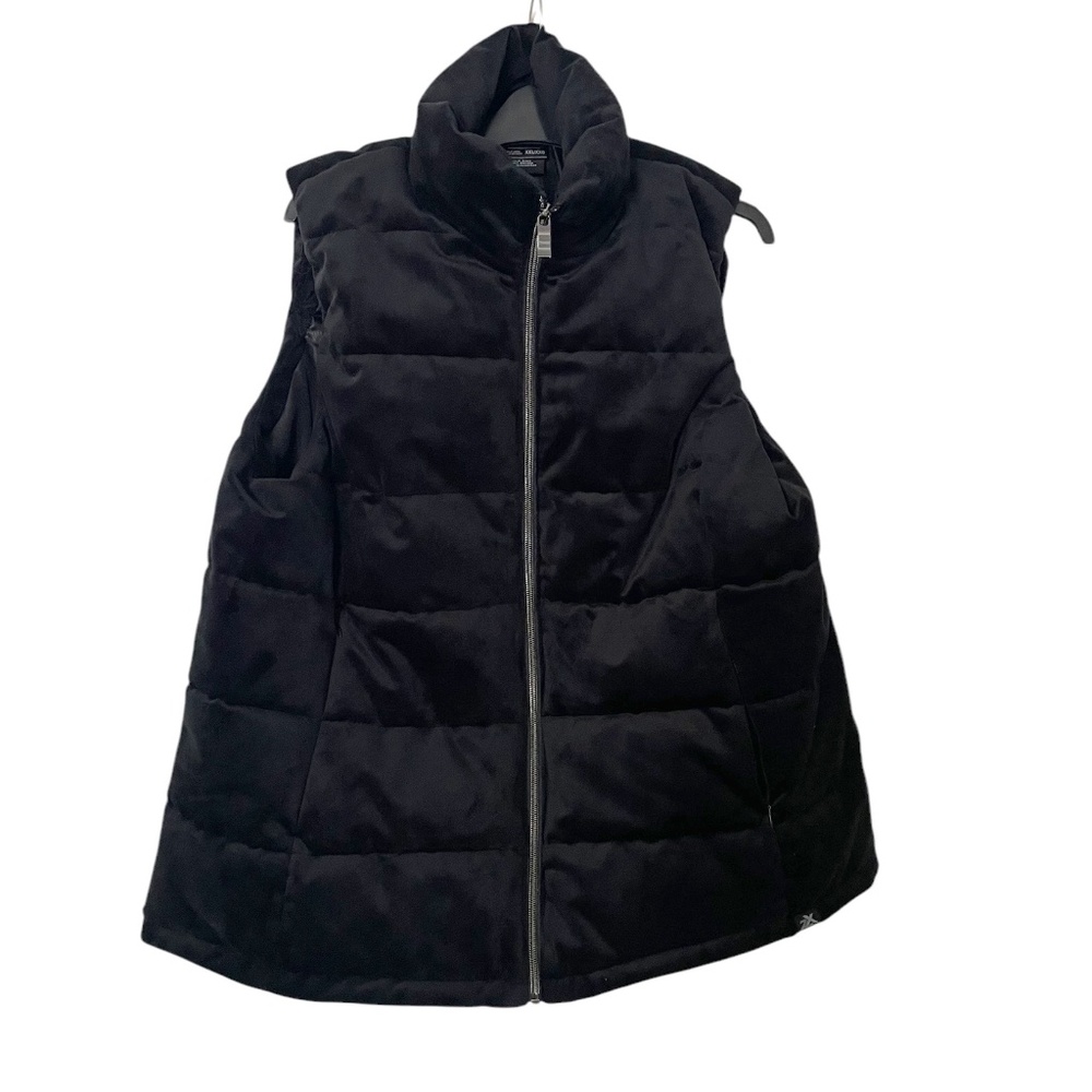 ZeroXposur Soft Velour Women's‎ Black Zip-Up Puffer Vest Size XXL NWOT